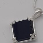 Royal Black Onyx Silver pendant
