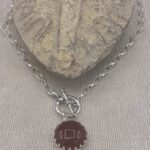 Designer Red Agate T-Lock necklace