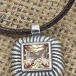 Berenice's Square CZ pendant