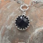 Beautifully Mounted Faceted Rose-Cut Black Onyx Necklace