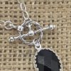 Designer Faceted Oval Rose-cut Black Onyx Necklace