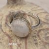 Hand made Two tone 14 Karat Gold & 925 Sterling Silver Rainbow moonstone ring