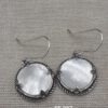 925 Sterling Silver designer Mother of Pear earrings