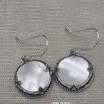 925 Sterling Silver designer Mother of Pear earrings