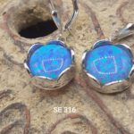 Blue Opal 925 Sterling Silver Earrings