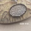 Great looking Two tone Designer Sterling Silver & 14 Karat Gold Pendant