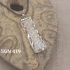 Designer Two tone 925 Sterling Silver & 14 Karat Gold Pendant