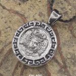 Designer All Sterling Silver Medusa Pendant