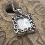 Mother of Pearl & 925 Sterling Silver Pendant with A fantastic design