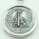 Judea Capta ancient Roman coin unisex Sterling Silver pendant