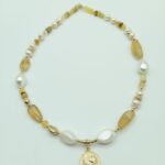 Elegant & impressive all around Jumbo pearls & wild citrine necklace